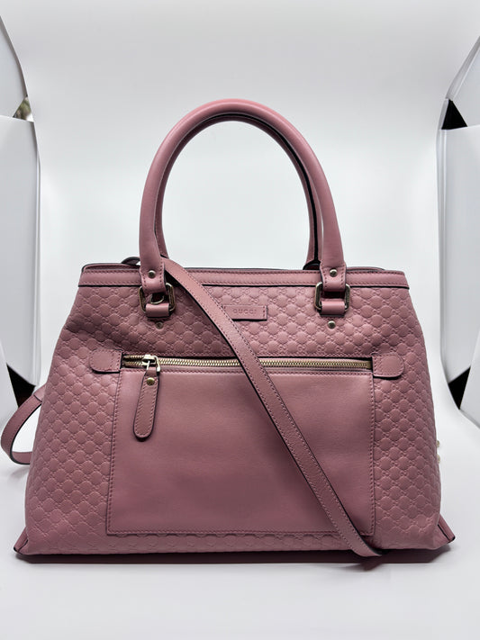 Pink Gucci Micro Guccissima Top Handle