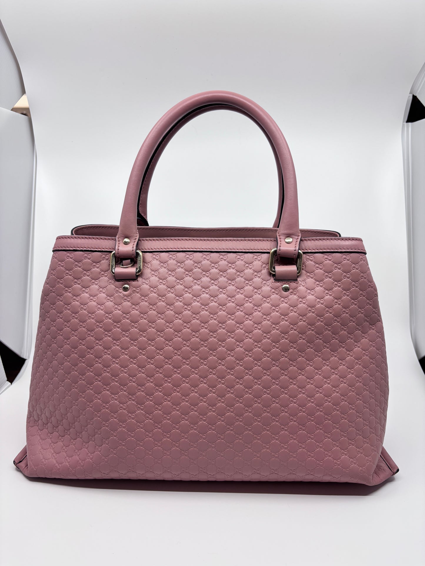 Pink Gucci Micro Guccissima Top Handle