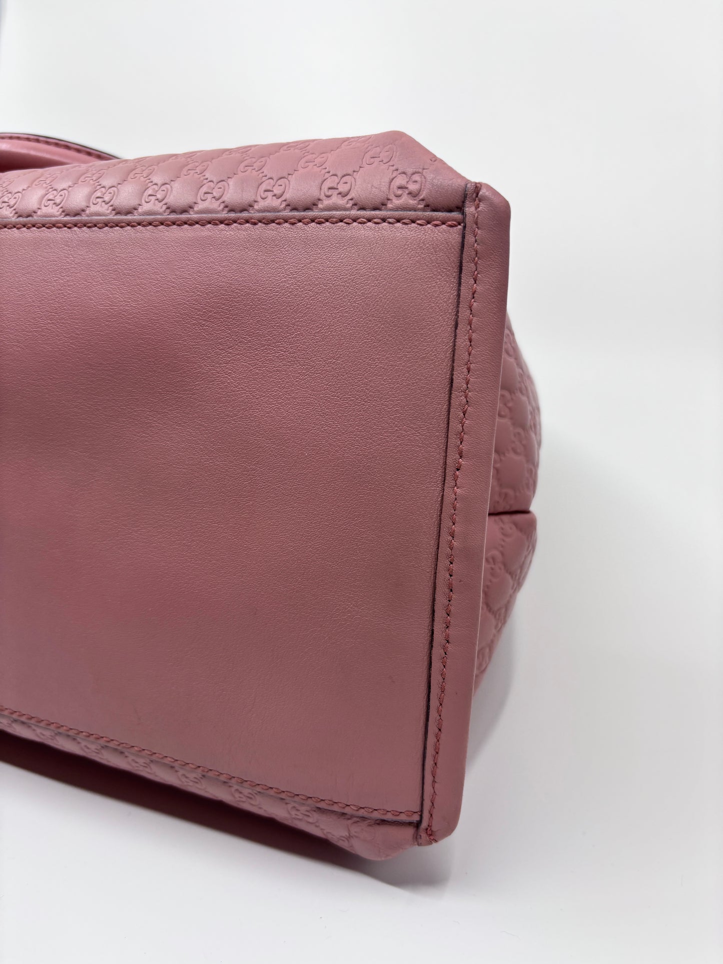 Pink Gucci Micro Guccissima Top Handle