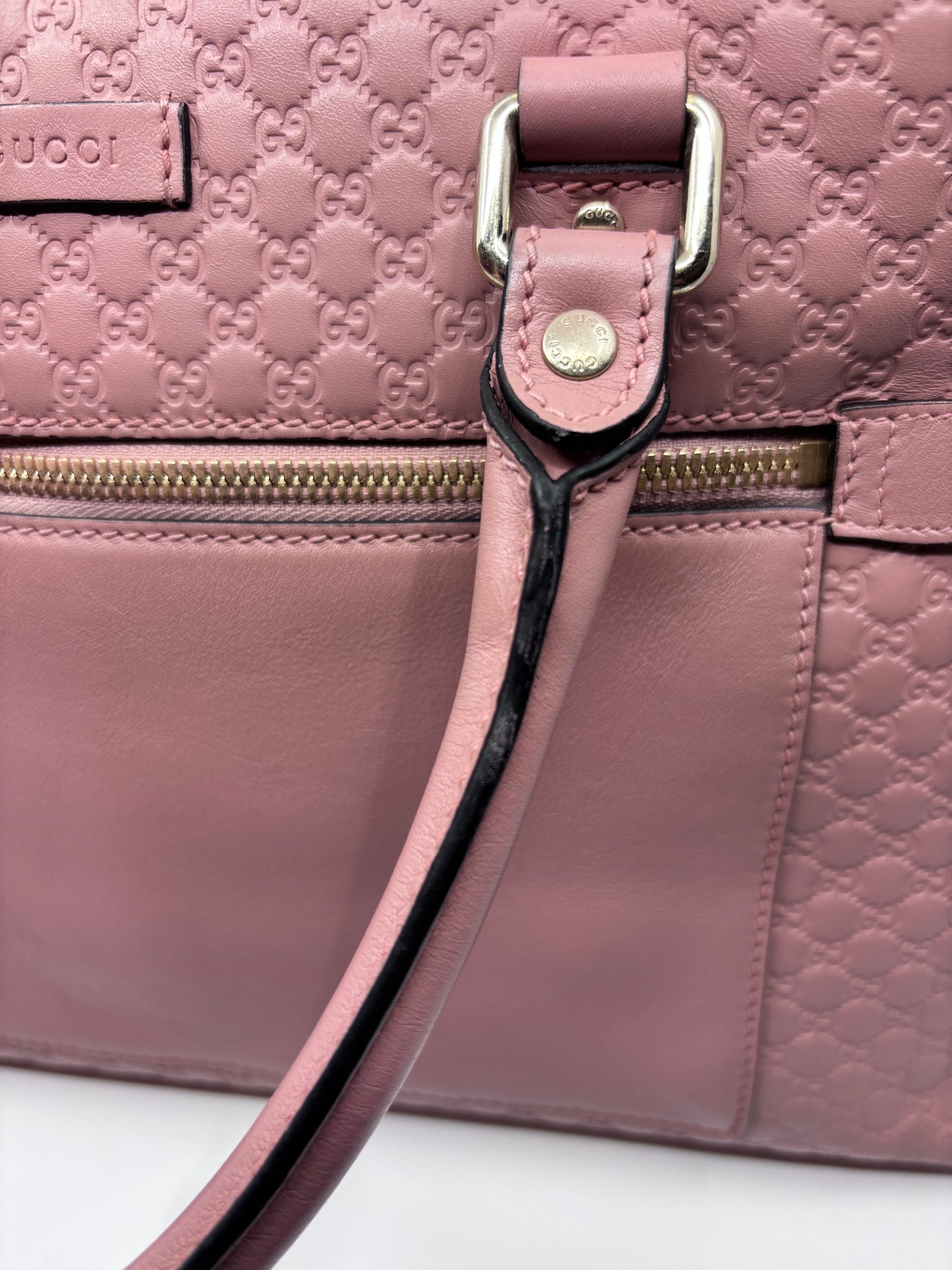 Pink Gucci Micro Guccissima Top Handle
