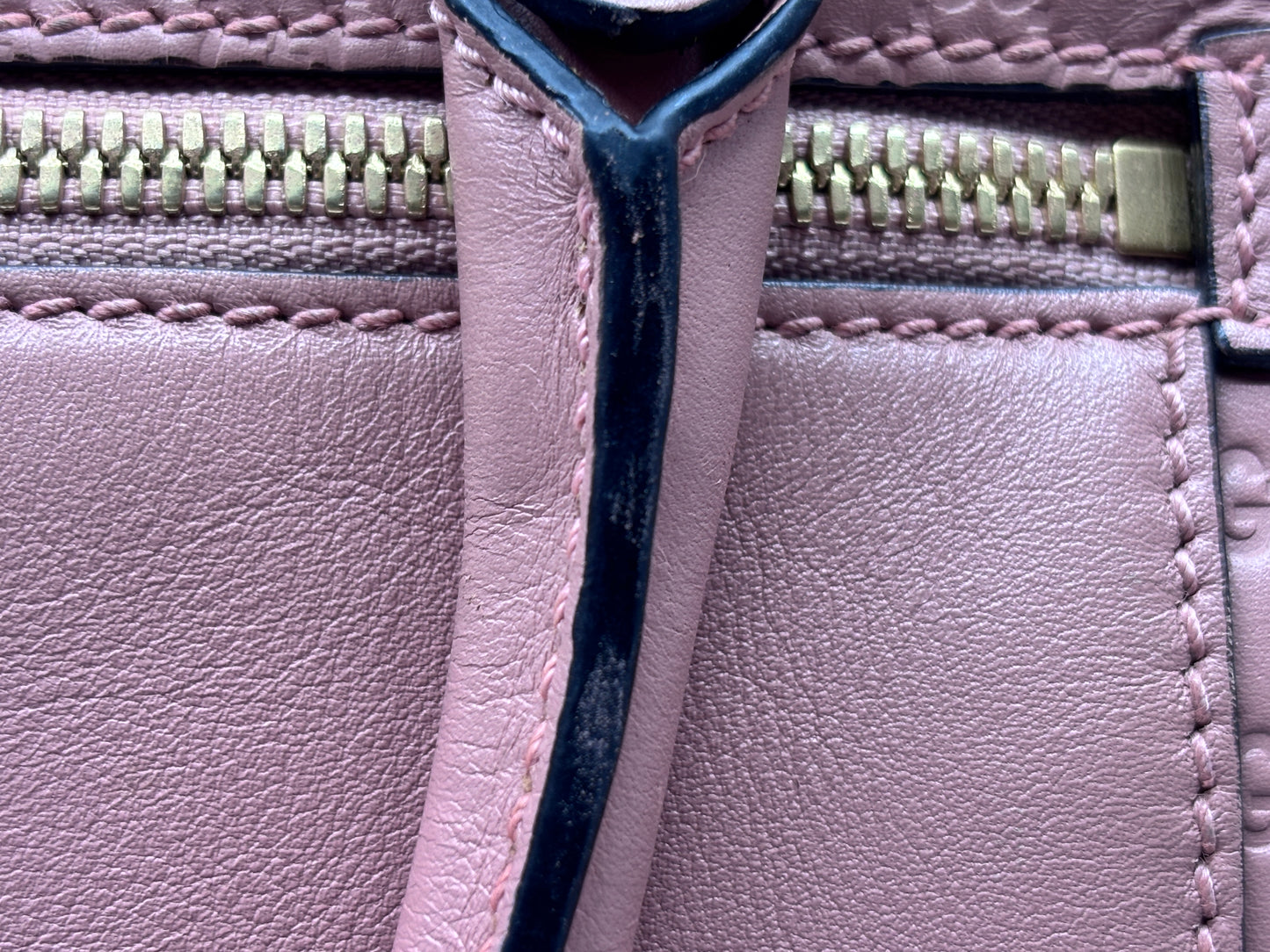 Pink Gucci Micro Guccissima Top Handle
