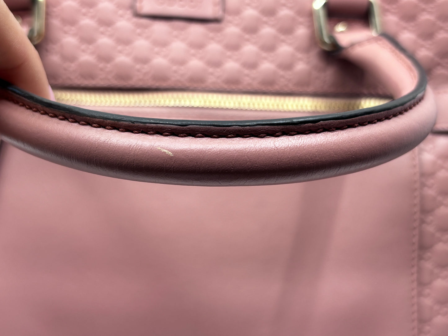 Pink Gucci Micro Guccissima Top Handle