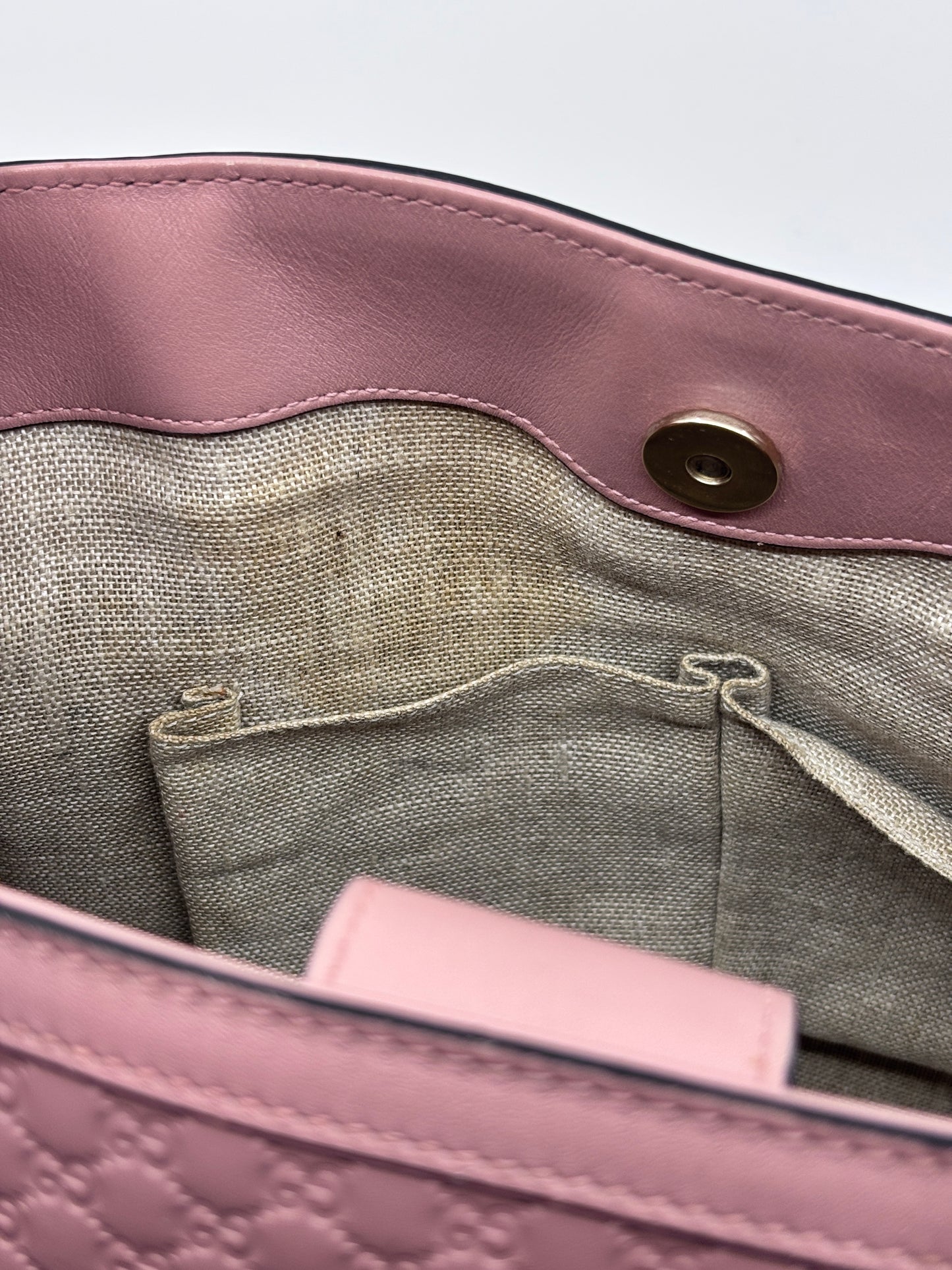 Pink Gucci Micro Guccissima Top Handle
