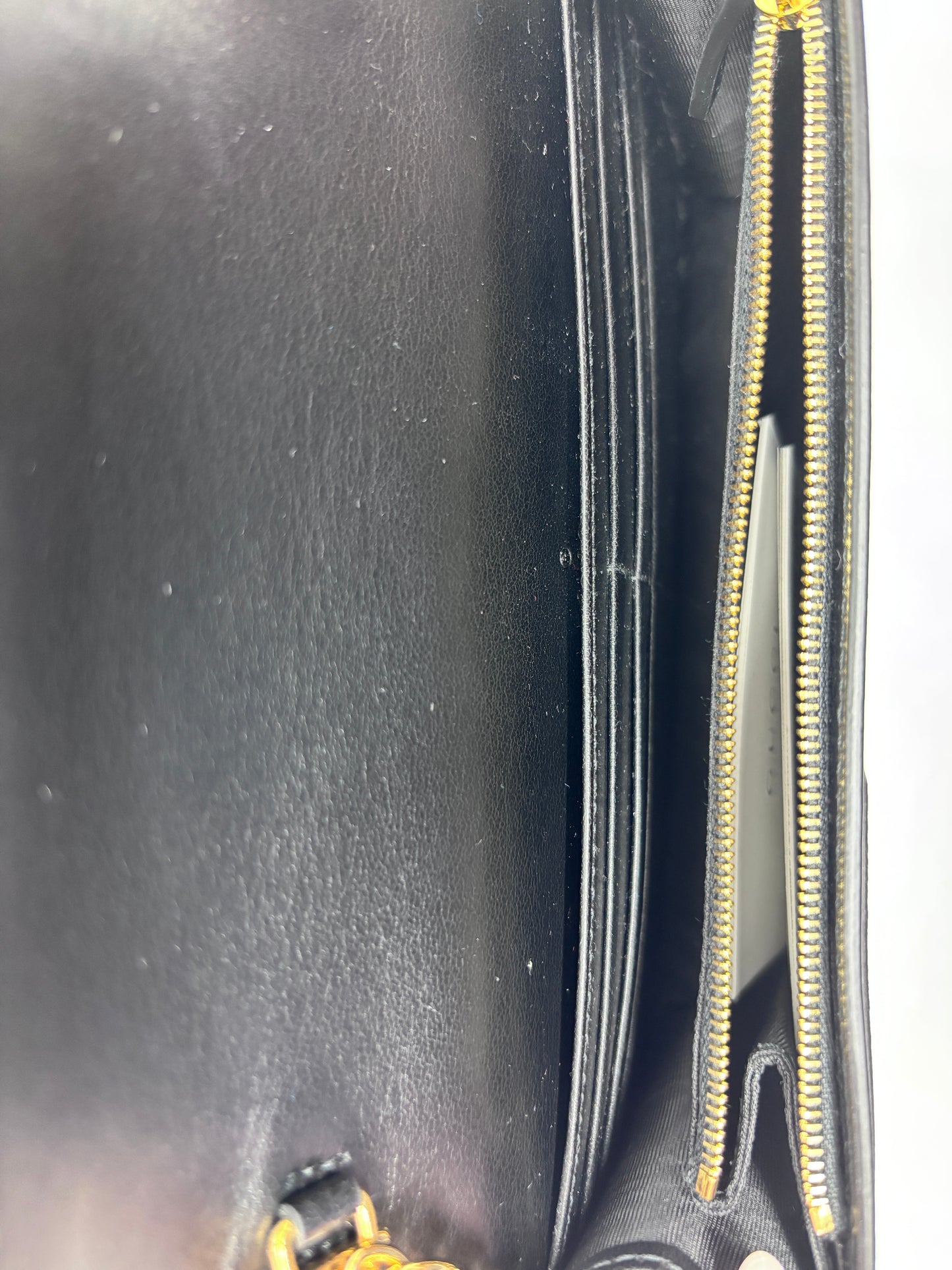 Black Gucci GG Marmont Wallet on Chain