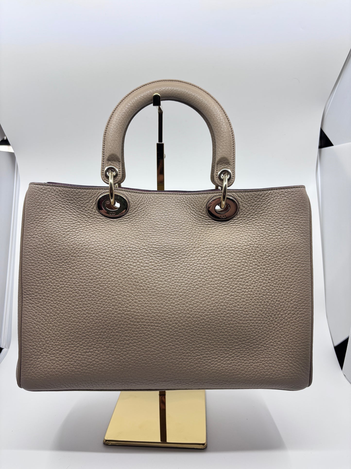 Tan Dior Diorissimo Leather Tote