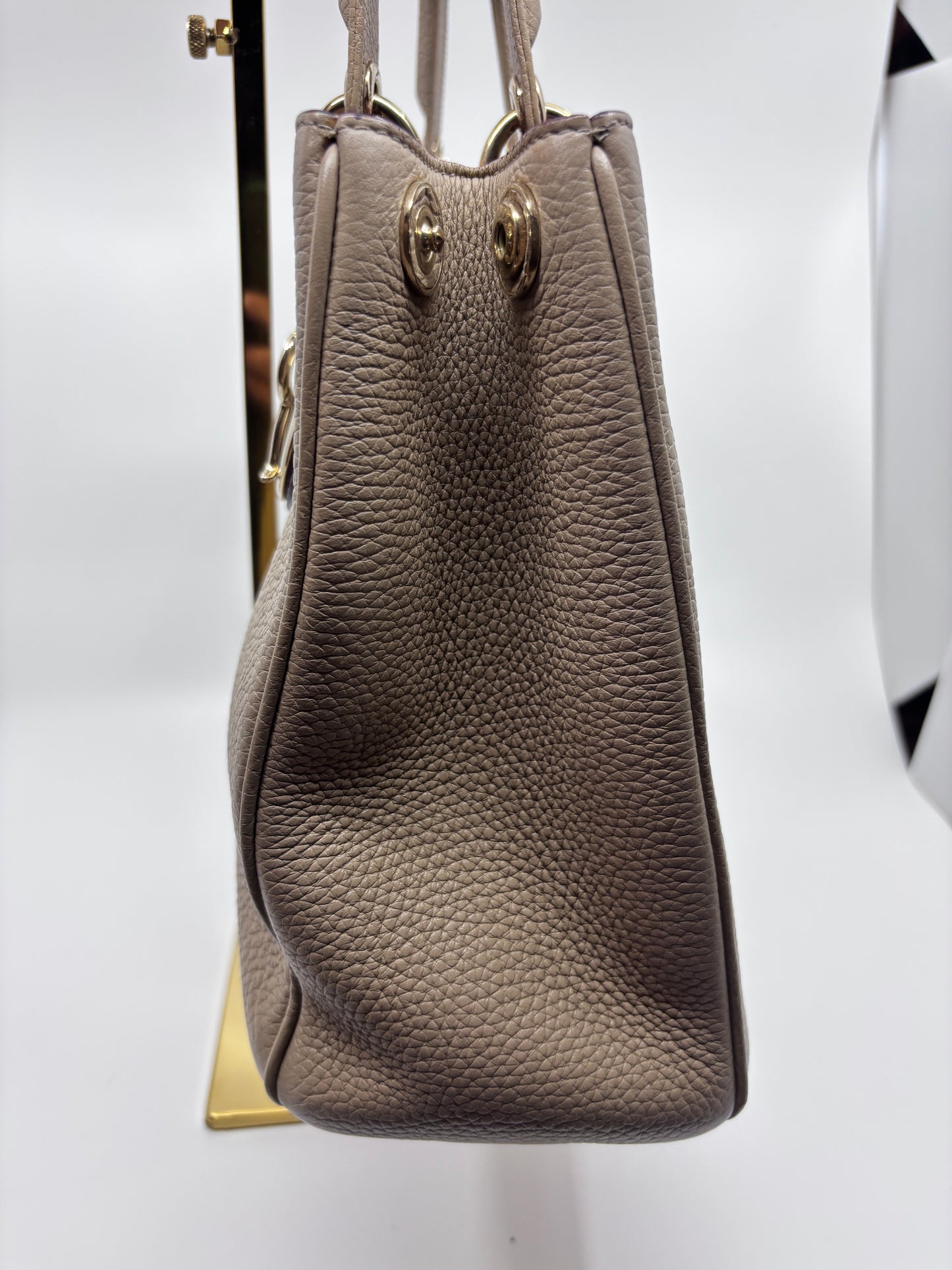 Tan Dior Diorissimo Leather Tote