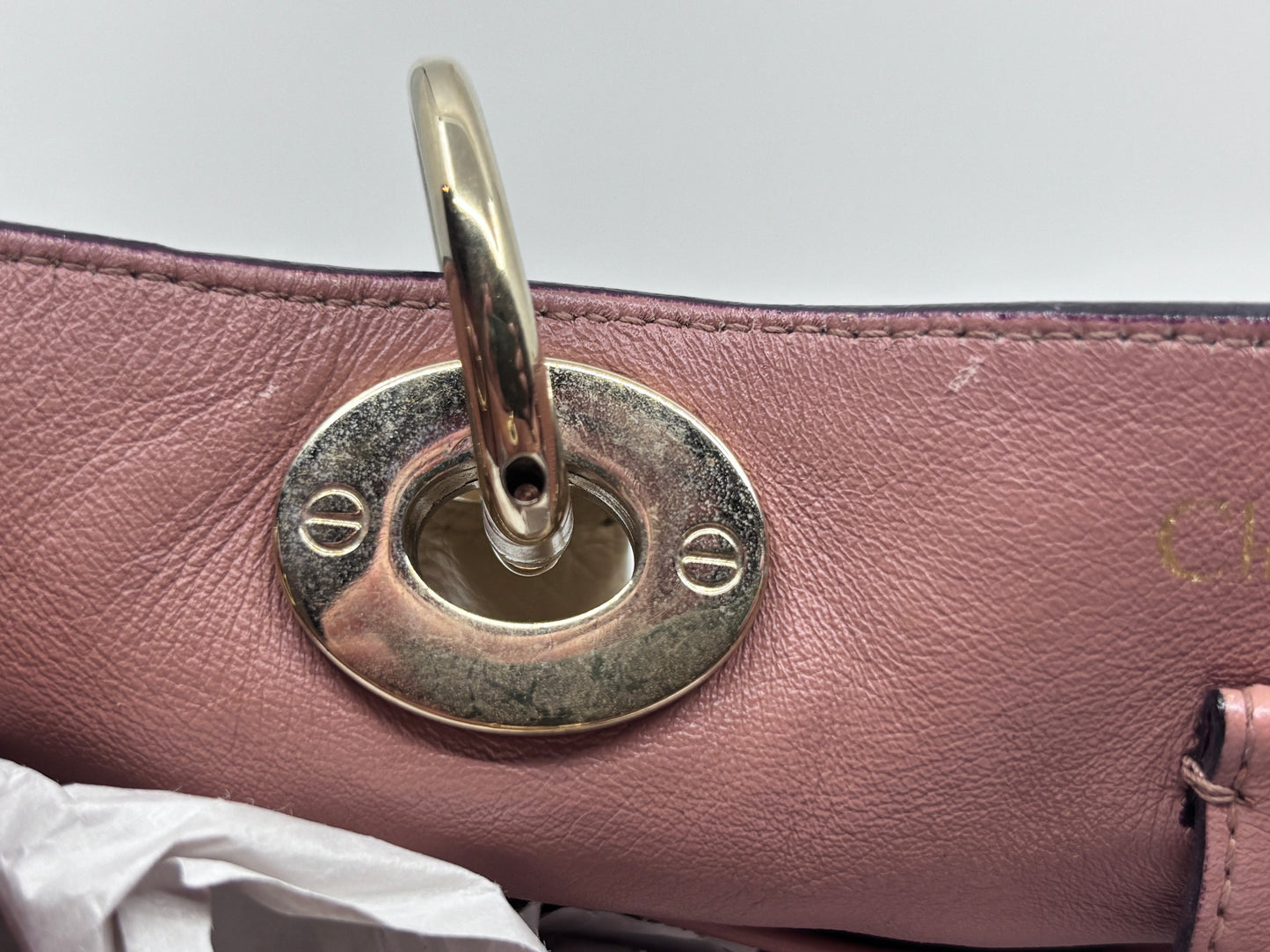 Tan Dior Diorissimo Leather Tote