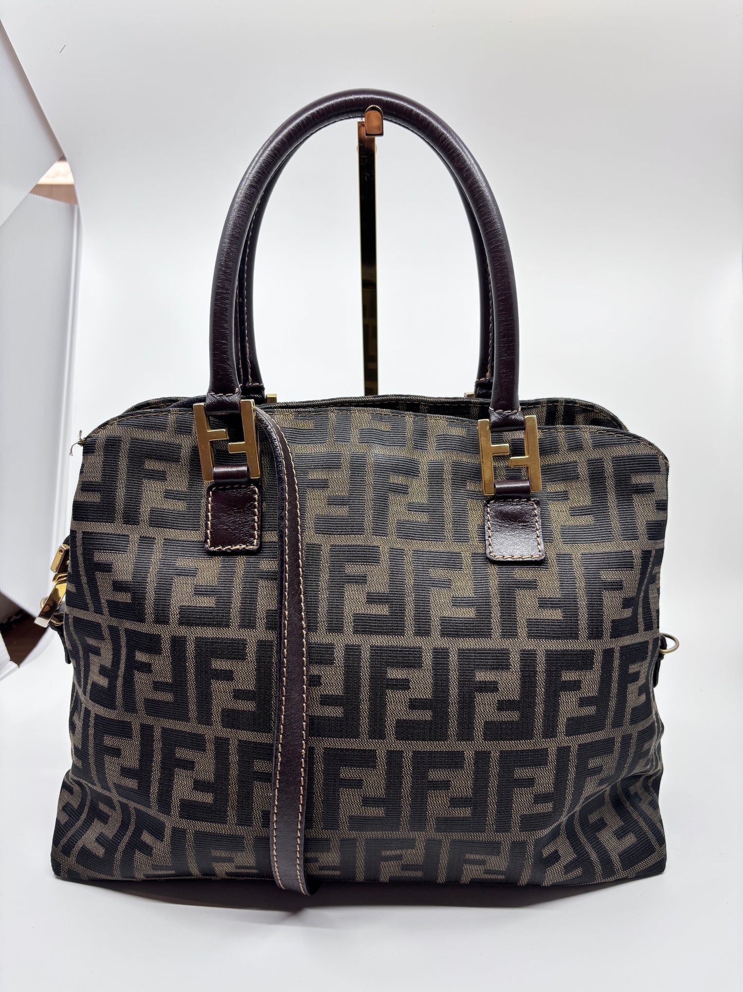 Brown Fendi Zucca Top Handle