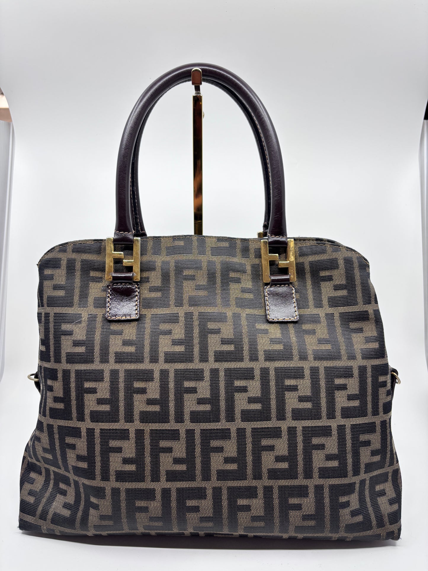 Brown Fendi Zucca Top Handle