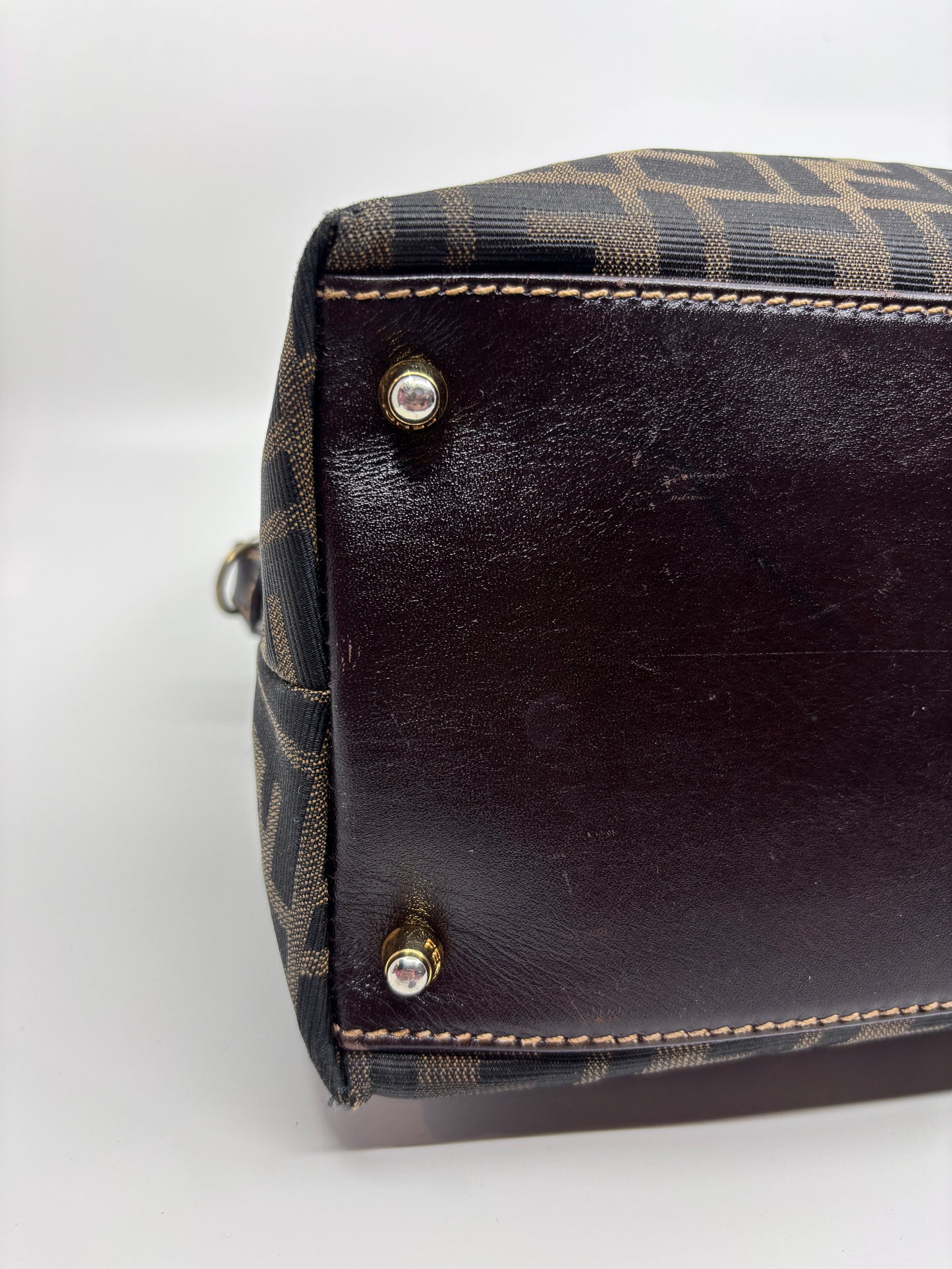 Brown Fendi Zucca Top Handle