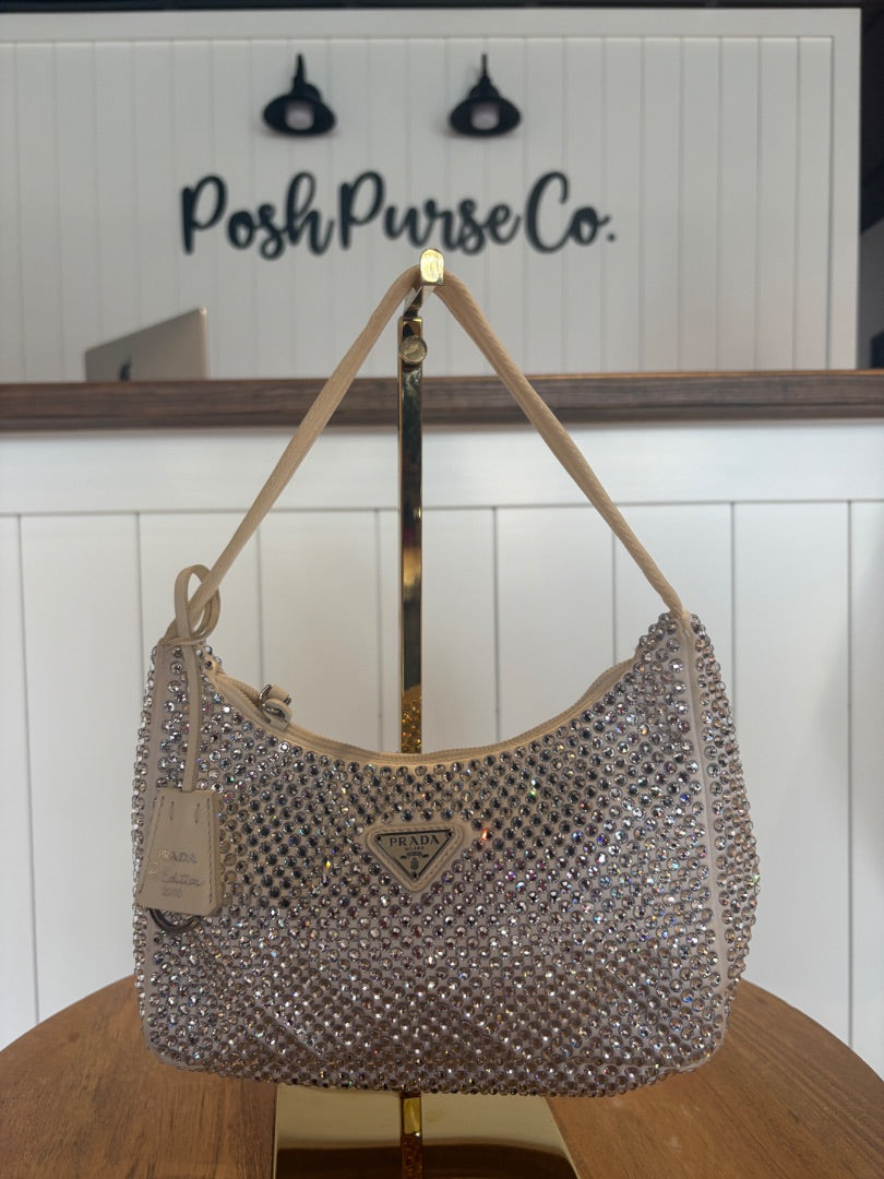 Crystal Prada Crystal Re-Edition Shoulder Bag