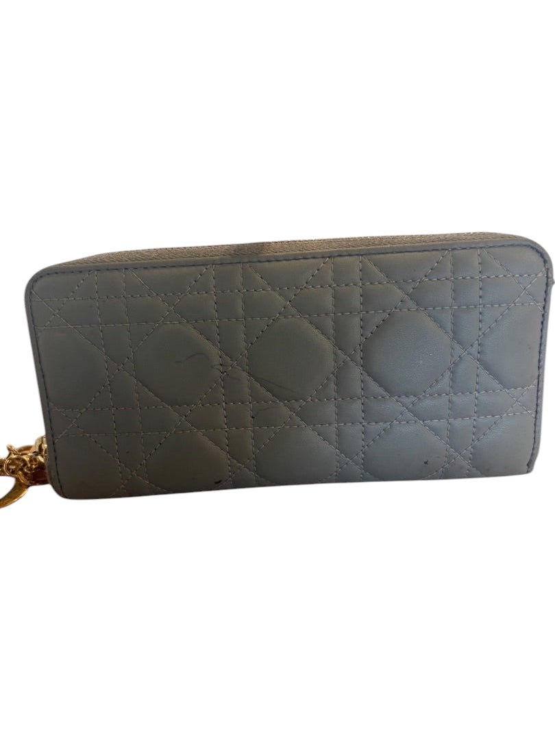 Blue Dior Voyageur Wallet