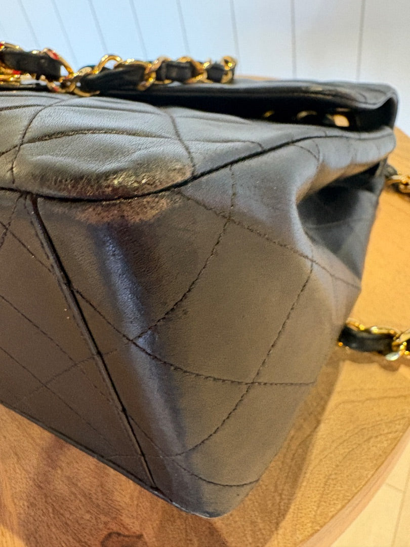 Black Chanel Calfskin Flap, Jumbo