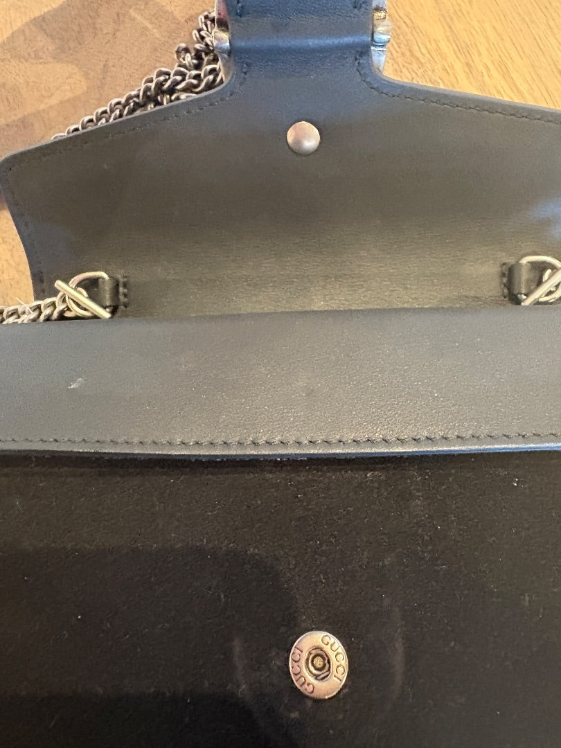 Black Gucci Velvet Mini Dionysus