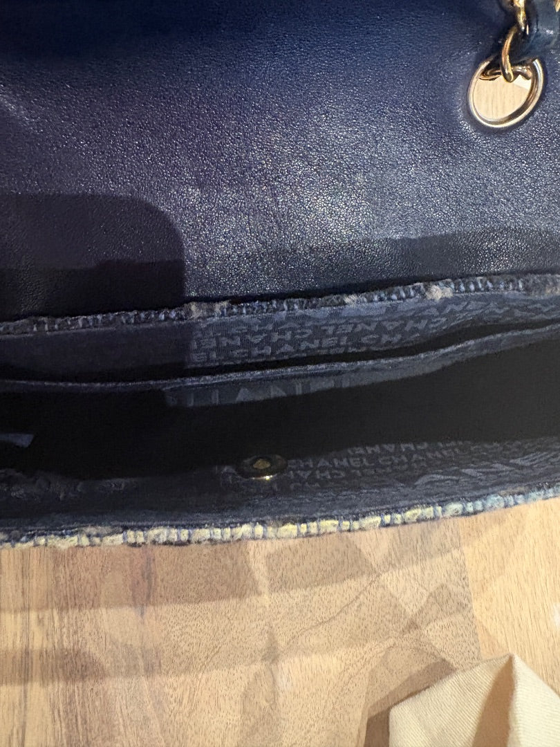 Blue Chanel Vintage Jeweled Sequin Mermaid Tweed