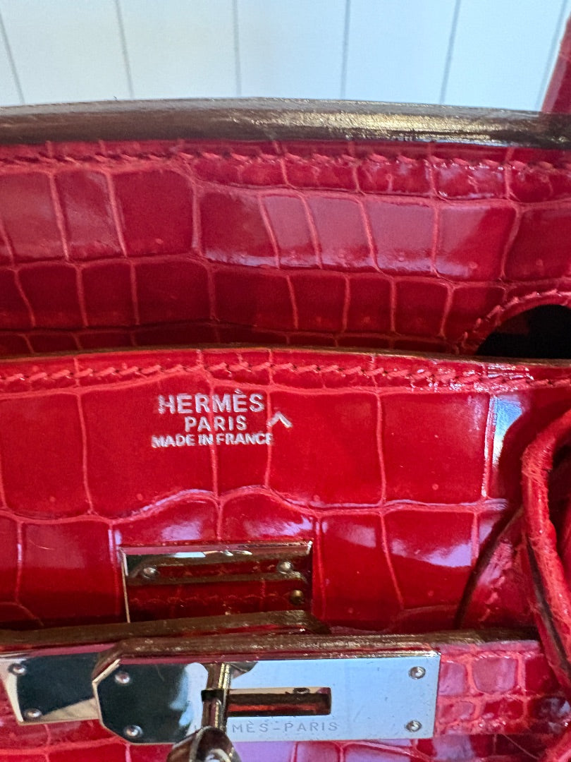 RARE Hermes Birkin 30 Crocodile - Braise