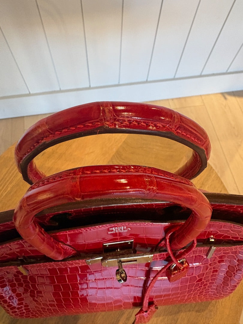 RARE Hermes Birkin 30 Crocodile - Braise