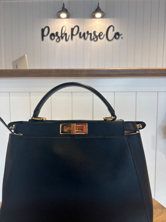 Black Fendi Gorgeous Peekaboo, Medium