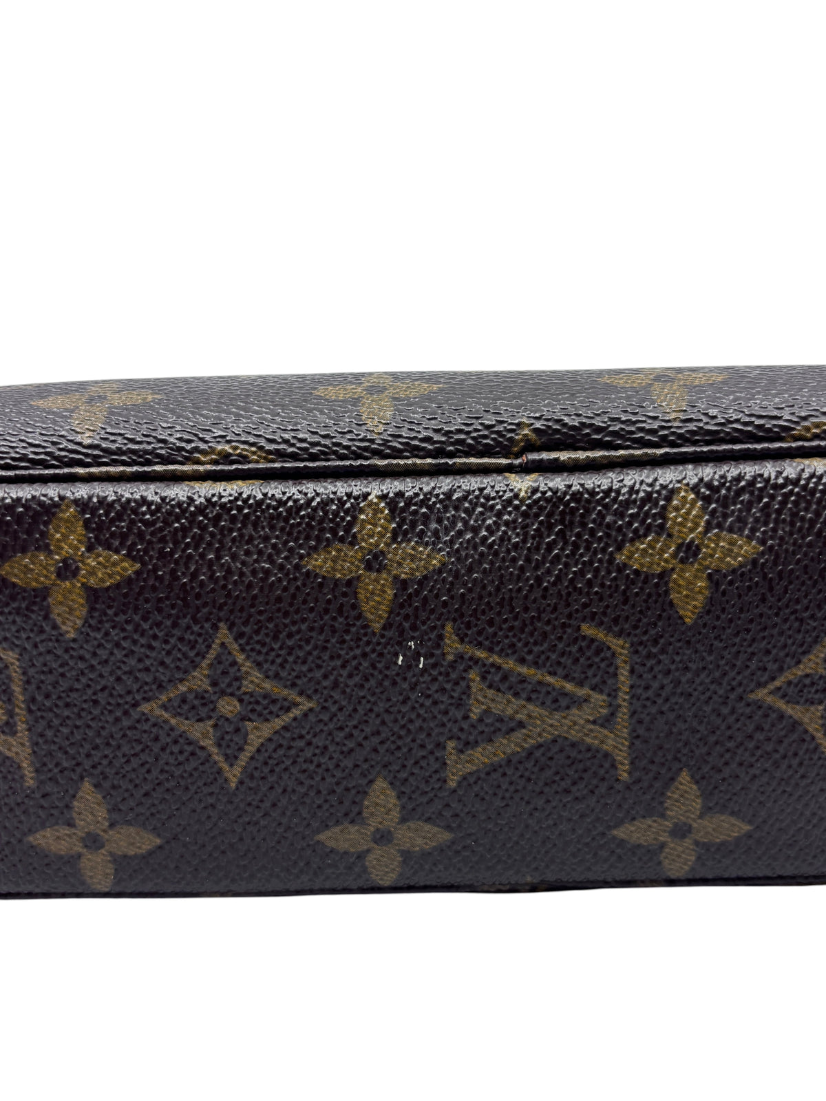 Posh Purse Co. preloved Louis Vuitton Trousse Toilette 23 in brown monogram coated canvas with minor surface marks