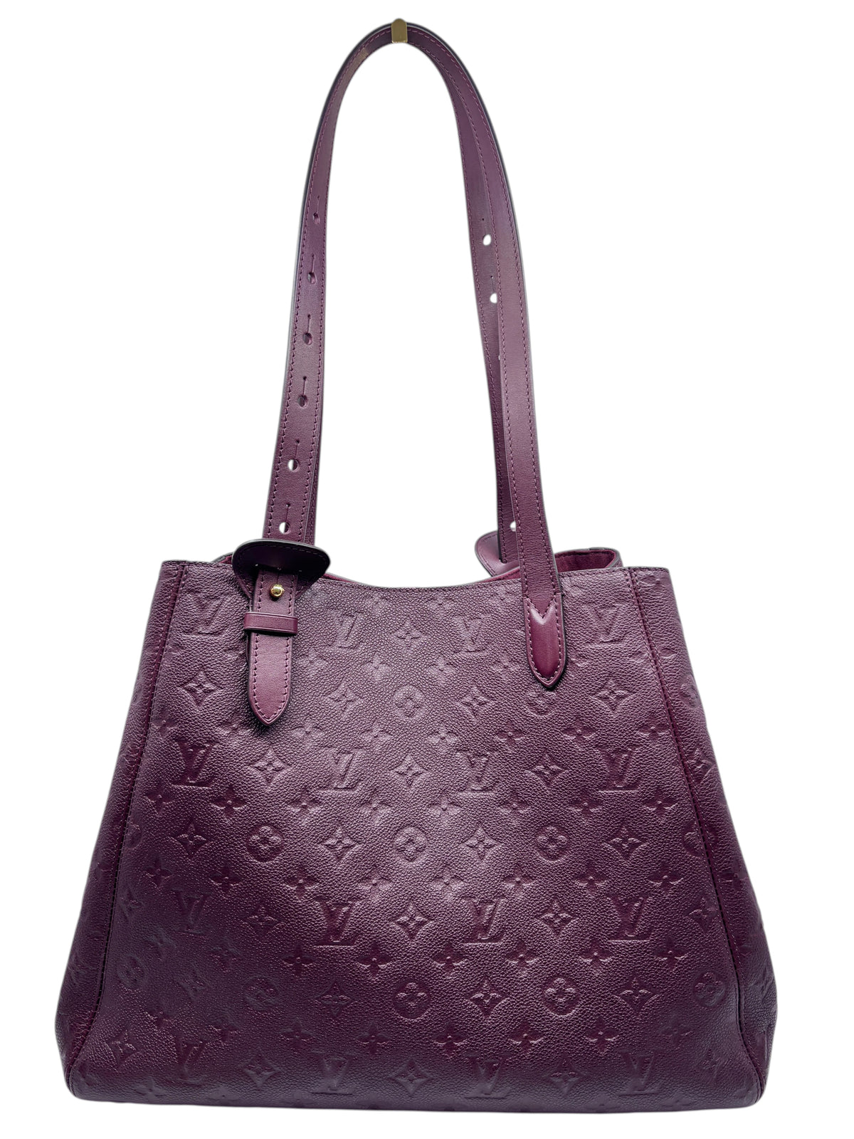 Posh Purse Co. preloved Louis Vuitton Empreinte All-In-One tote bag in maroon embossed monogram leather