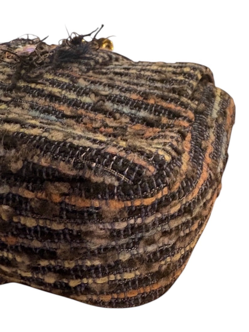 Posh Purse Co vintage Chanel tweed bag with jeweled sequins in a mermaid-inspired design, circa 2005-2006.