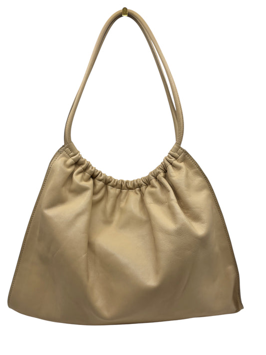 Posh Purse Co Gucci Tom Ford era beige leather hobo bag with a gathered top and comfortable shoulder strap