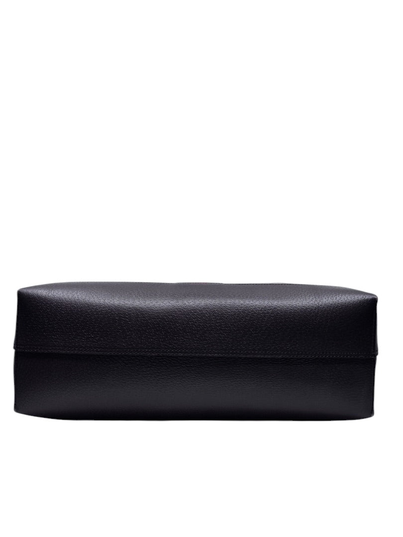Posh Purse Co. Gucci Ophidia tote bag base view showing the black textured leather bottom panel