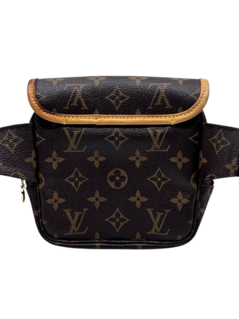 Posh Purse Co authentic Louis Vuitton Bosphore bum bag in brown monogram coated canvas with vachetta leather trim.