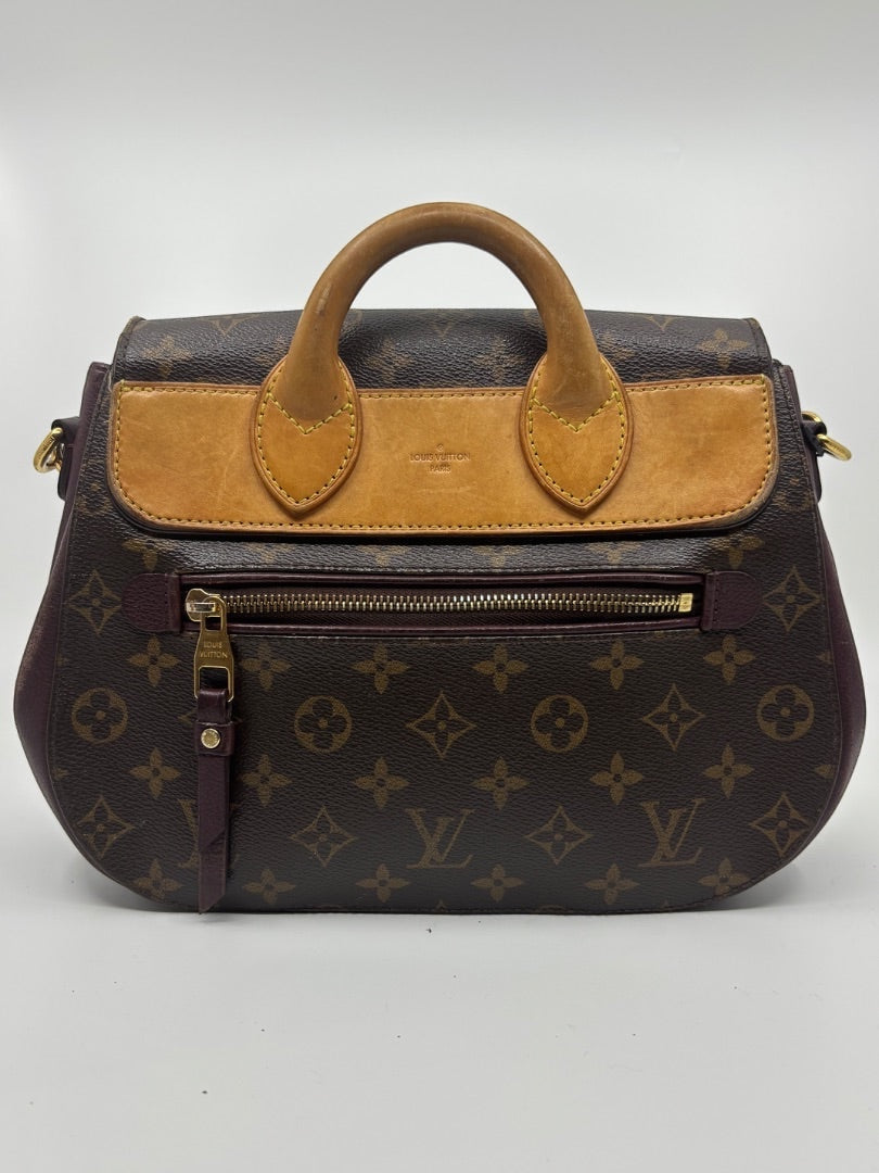 Posh Purse Co. preloved Louis Vuitton Monogram Eden MM bag in brown canvas with leather trim and gold-tone hardware.