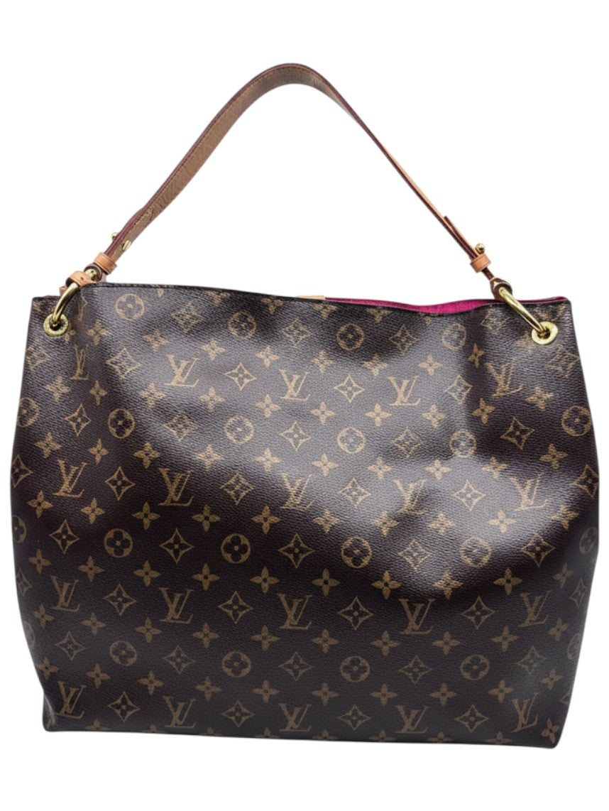 Posh Purse Co preloved Louis Vuitton Graceful hobo bag in iconic brown monogram coated canvas with leather handle