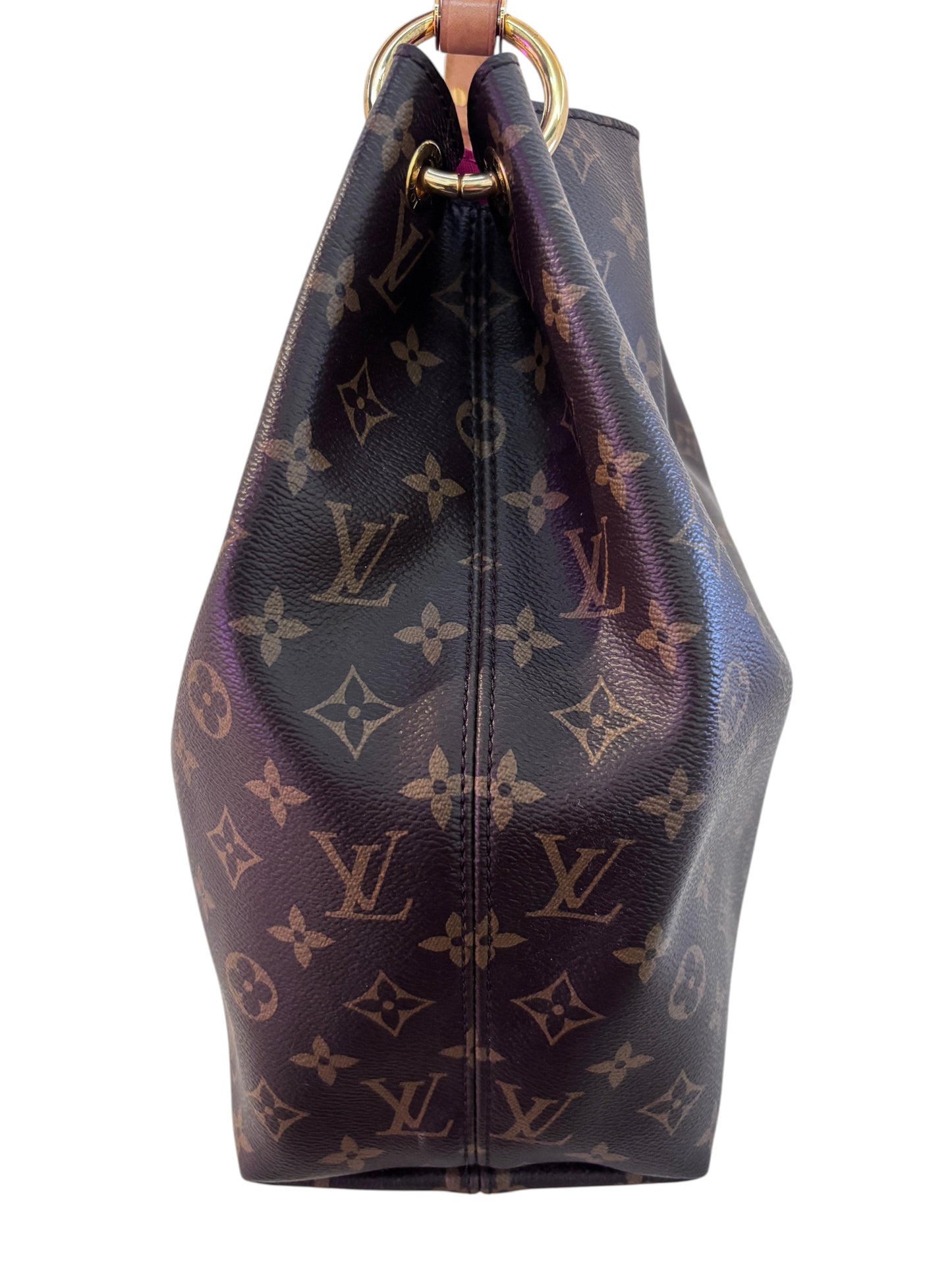 Posh Purse Co preloved Louis Vuitton Graceful hobo bag in iconic brown monogram coated canvas with gold hardware.