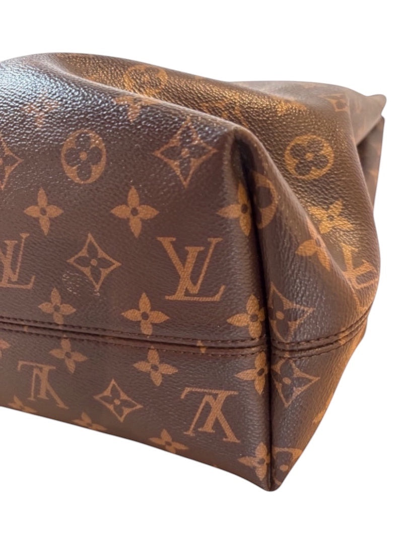 Posh Purse Co Louis Vuitton Graceful MM Monogram Canvas shoulder bag with Pivoine interior and gold-tone hardware.