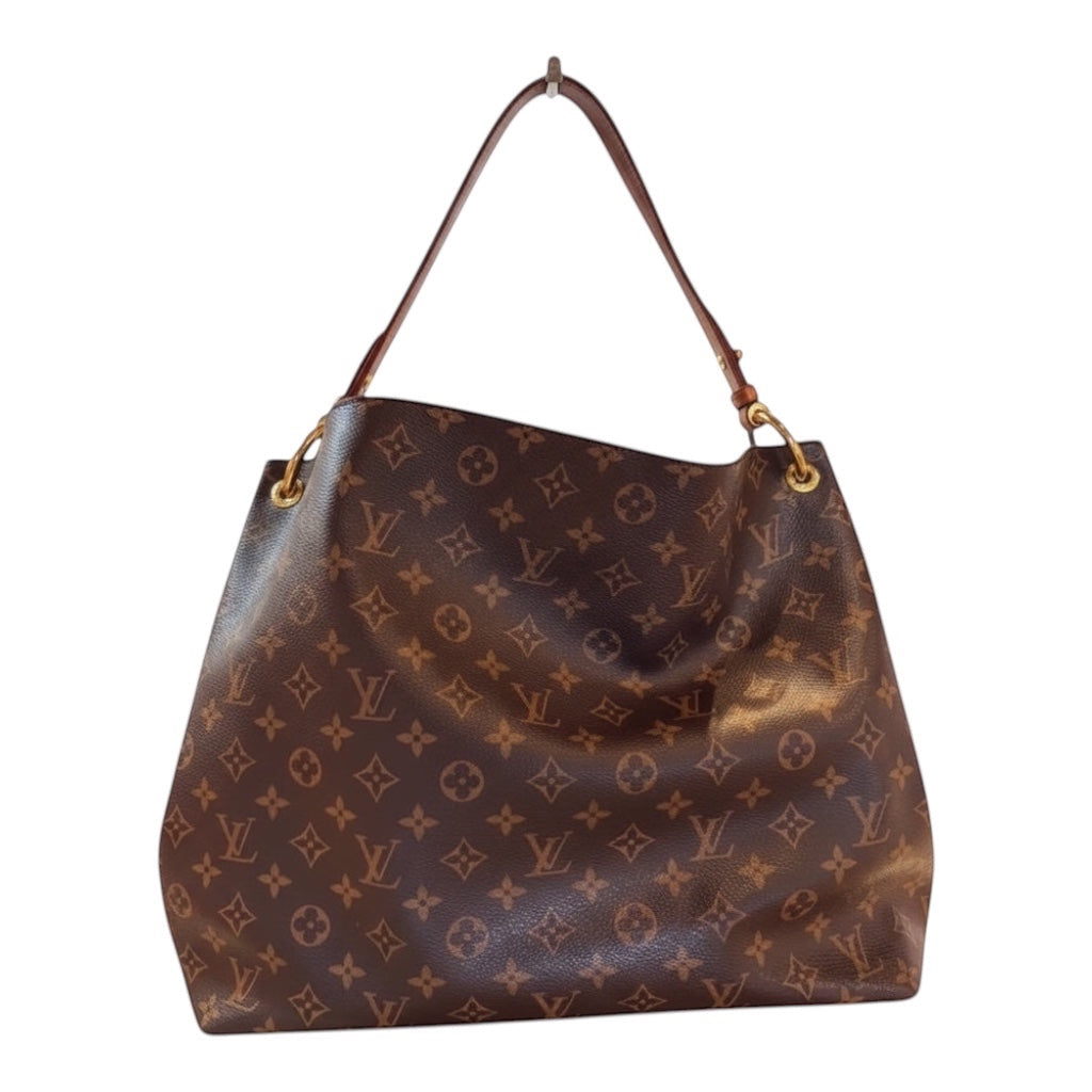 Posh Purse Co Louis Vuitton Graceful MM Monogram Canvas shoulder bag with Pivoine interior and gold-tone hardware.