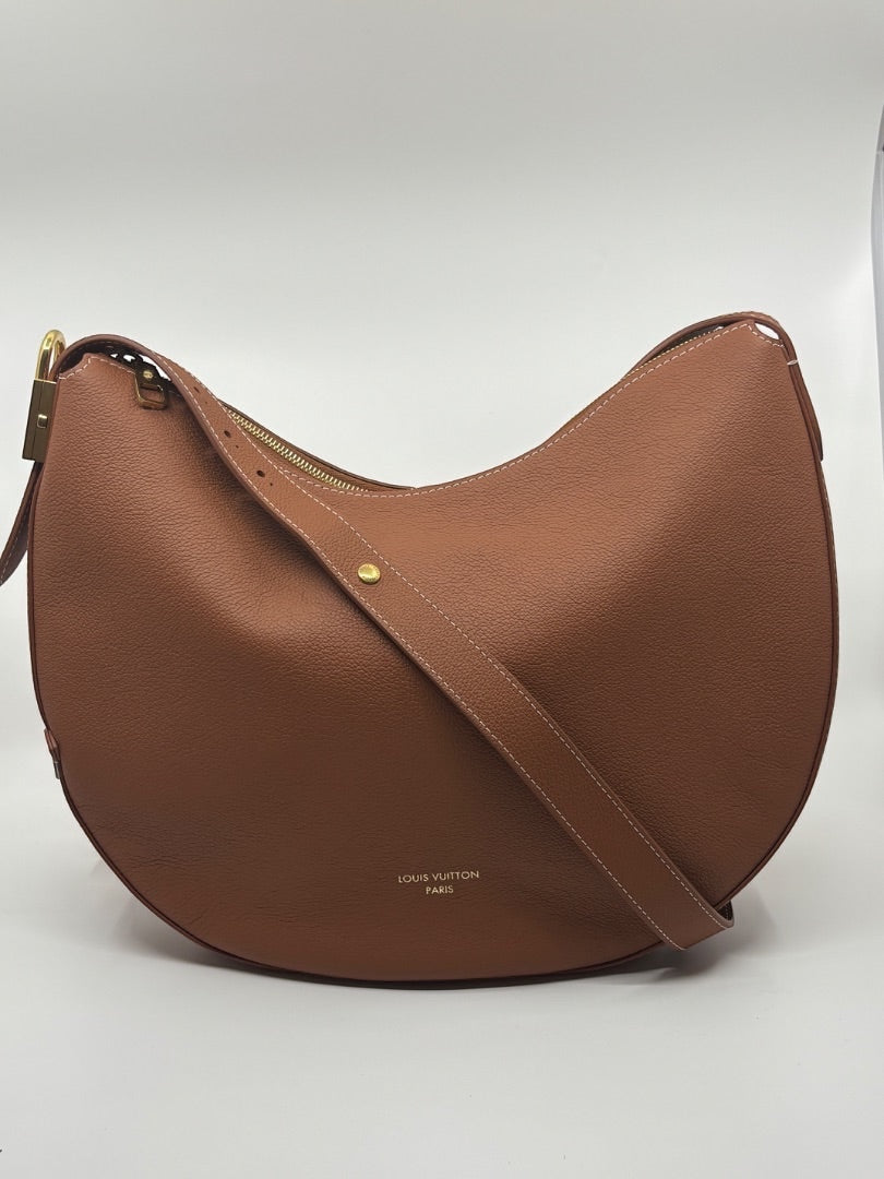 Posh Purse Co. Louis Vuitton Lowkey Cookie bag in brown pebbled leather with gold hardware and adjustable strap.
