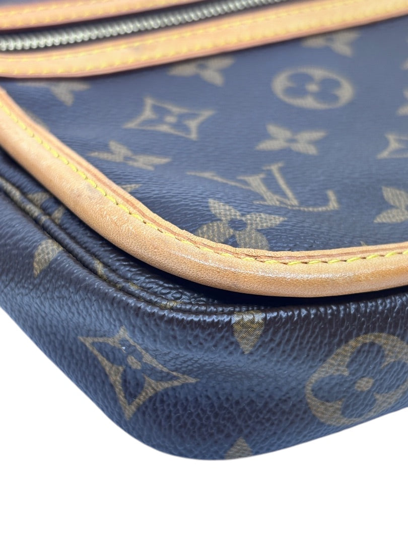 Posh Purse Co Louis Vuitton Bosphore belt bag in iconic brown monogram coated canvas with vachetta leather trim