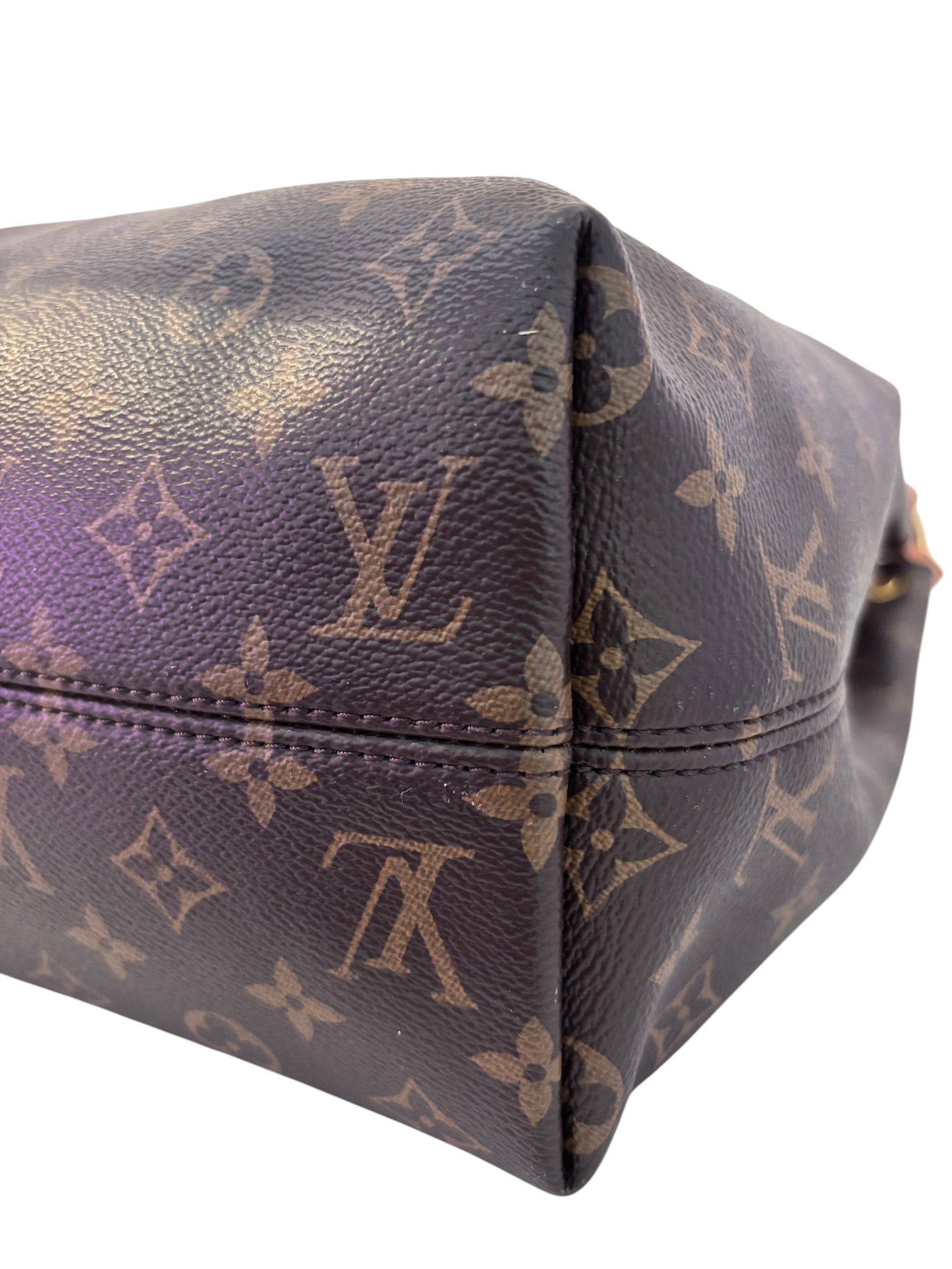 Posh Purse Co preloved Louis Vuitton Graceful hobo bag featuring iconic brown monogram coated canvas and stitching.