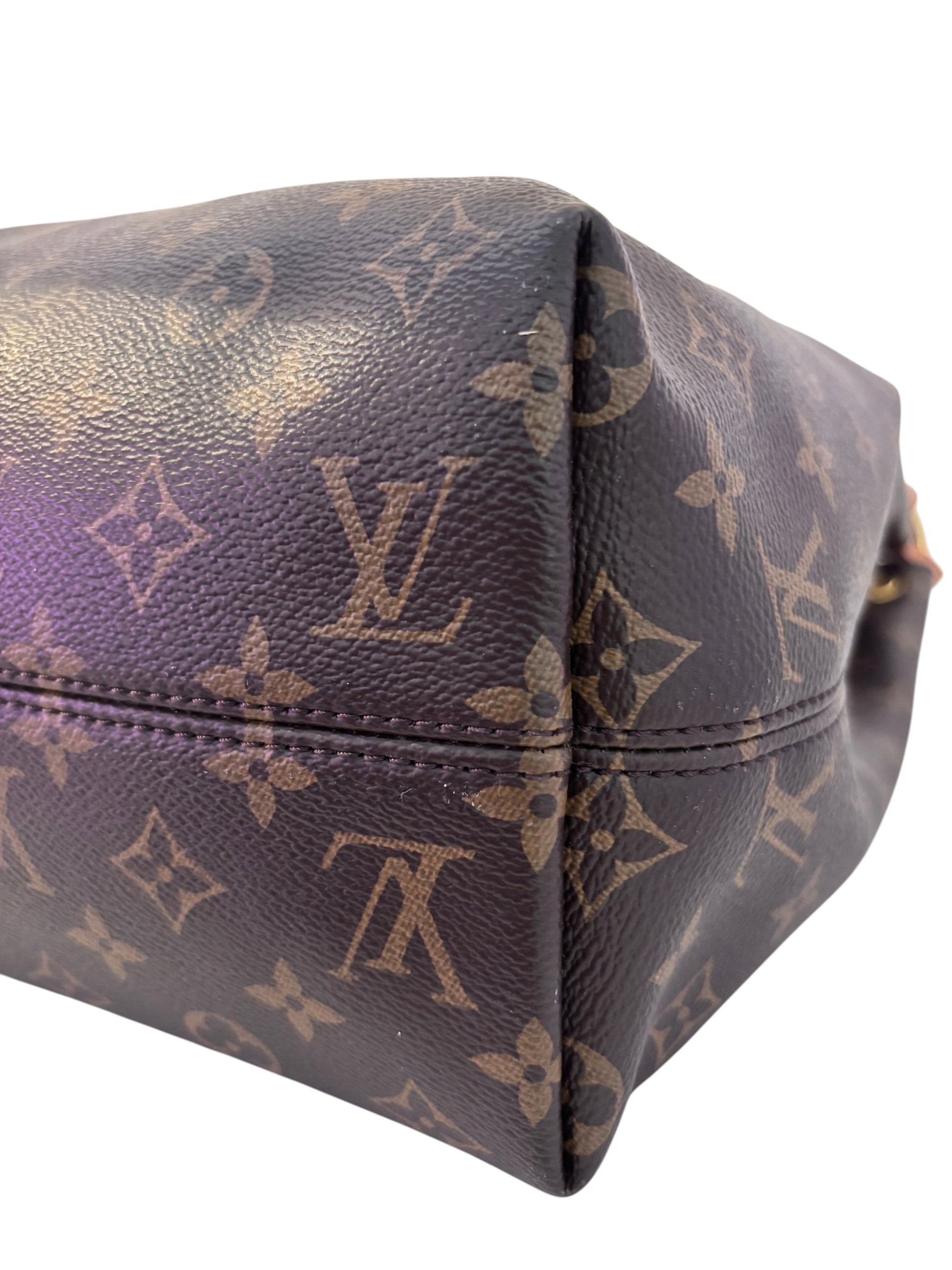 Posh Purse Co preloved Louis Vuitton Graceful hobo bag featuring iconic brown monogram coated canvas and stitching.