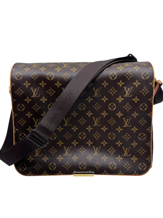 Posh Purse Co Louis Vuitton Monogram Abbesses messenger bag in brown coated canvas with adjustable shoulder strap