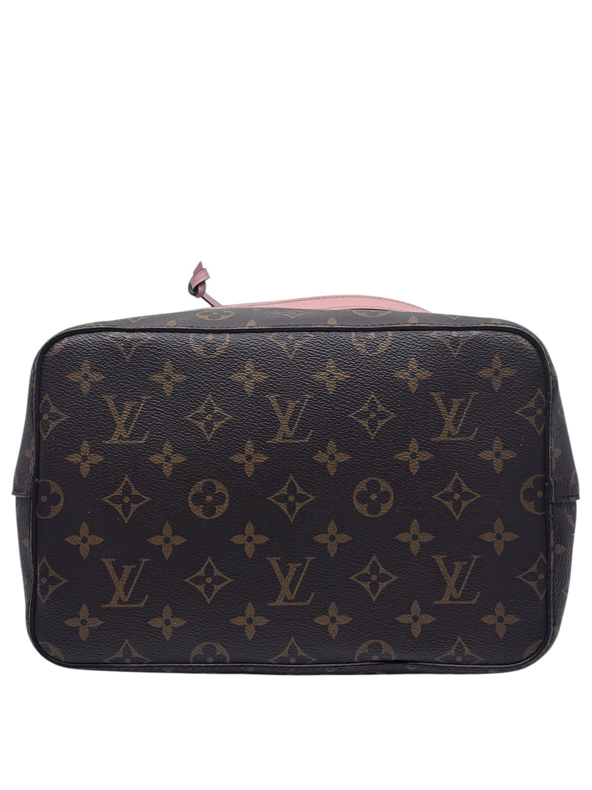 Posh Purse Co Louis Vuitton Monogram NéoNoé MM bucket bag base view featuring signature coated canvas