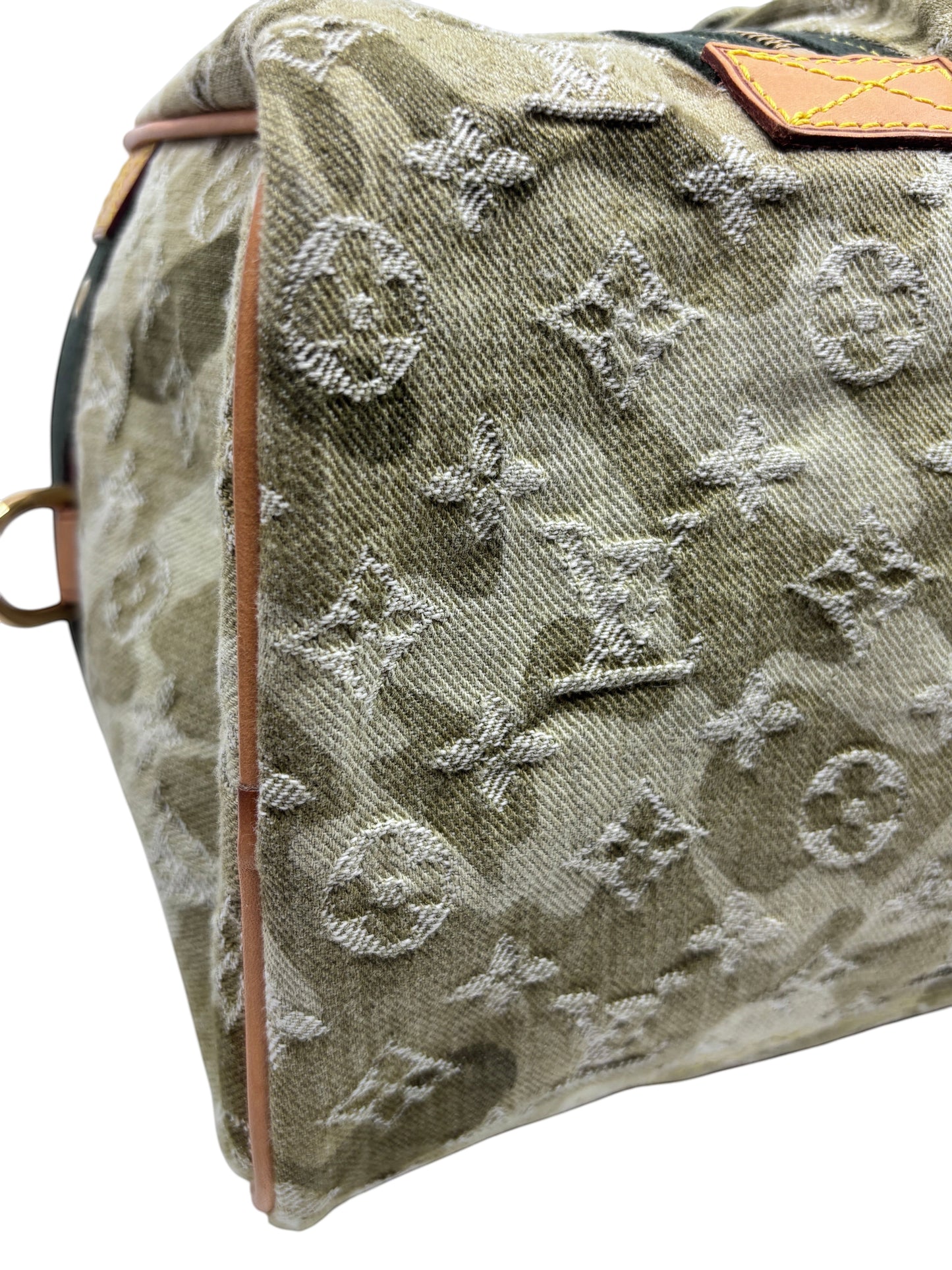 Posh Purse Co Louis Vuitton x Takashi Murakami Monogramouflage Lys bag featuring green camouflage canvas and leather