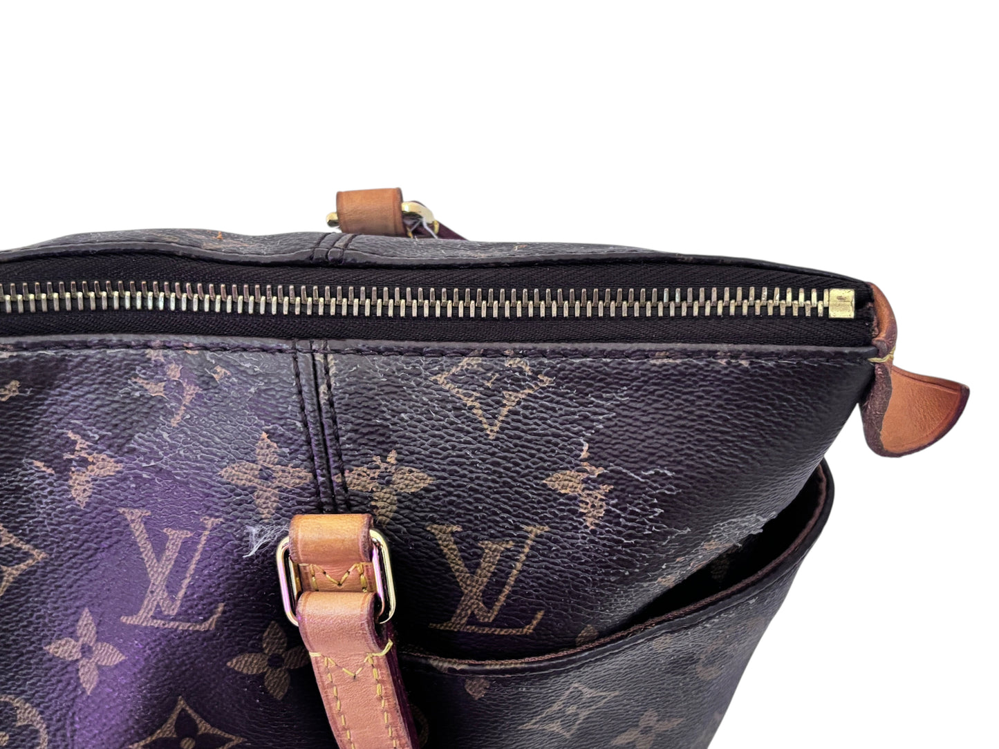 Posh Purse Co preowned Louis Vuitton Totally PM tote in brown Monogram canvas with Vachetta leather trim