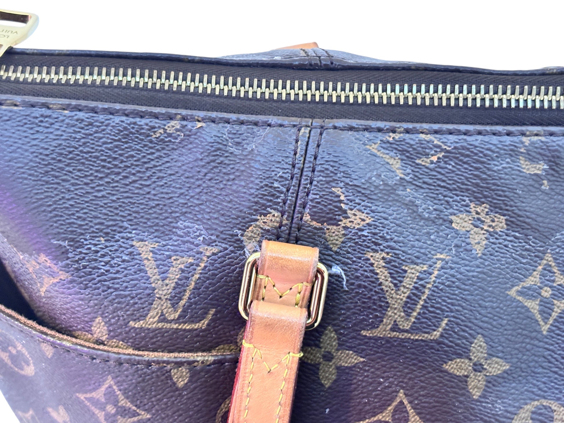 Posh Purse Co preowned Louis Vuitton Totally PM tote bag in brown monogram canvas with vachetta leather trim