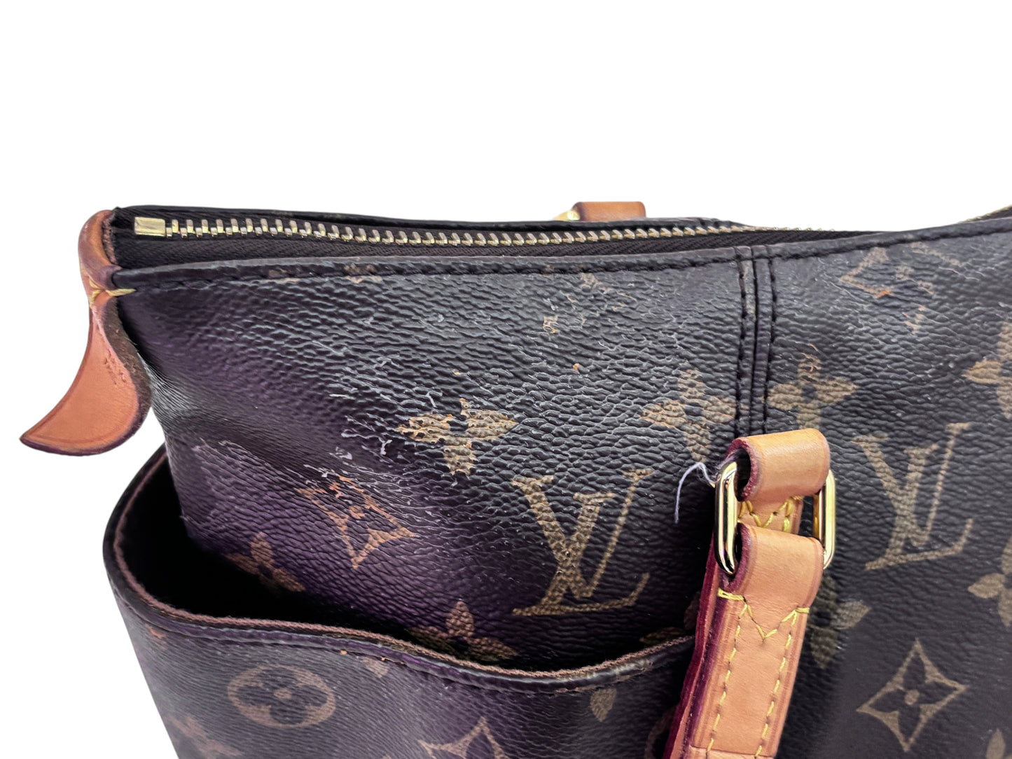 Posh Purse Co preowned Louis Vuitton Totally PM tote in brown Monogram canvas with Vachetta leather trim