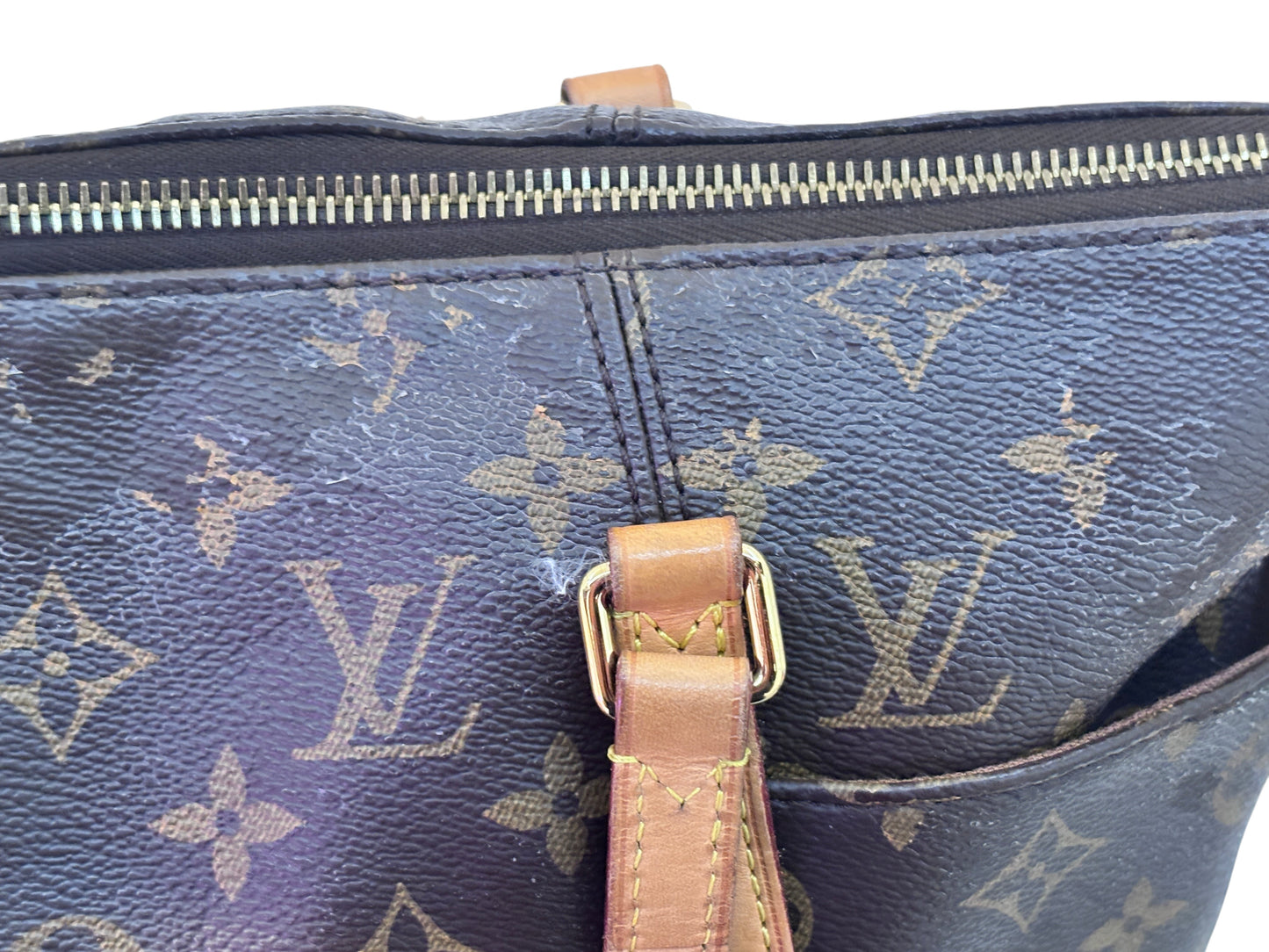 Posh Purse Co preowned Louis Vuitton Totally PM tote in brown monogram canvas with vachetta leather and gold hardware