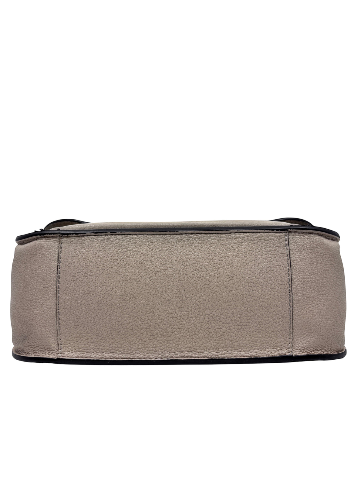 Posh Purse Co. Louis Vuitton Vaugirard bag base showing beige grained leather and protective metal feet