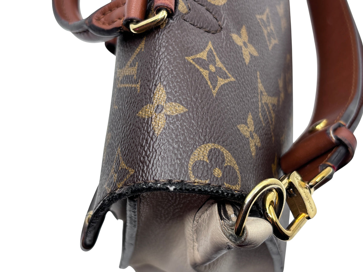 Posh Purse Co. Louis Vuitton Vaugirard bag in brown monogram canvas with leather trim and gold-tone hardware detail