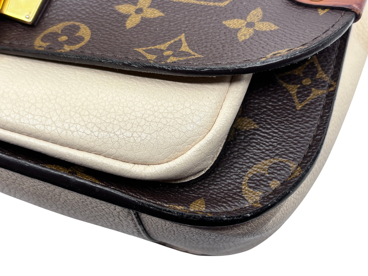 Posh Purse Co. Louis Vuitton Vaugirard bag featuring brown monogram canvas with cream grained leather trim.