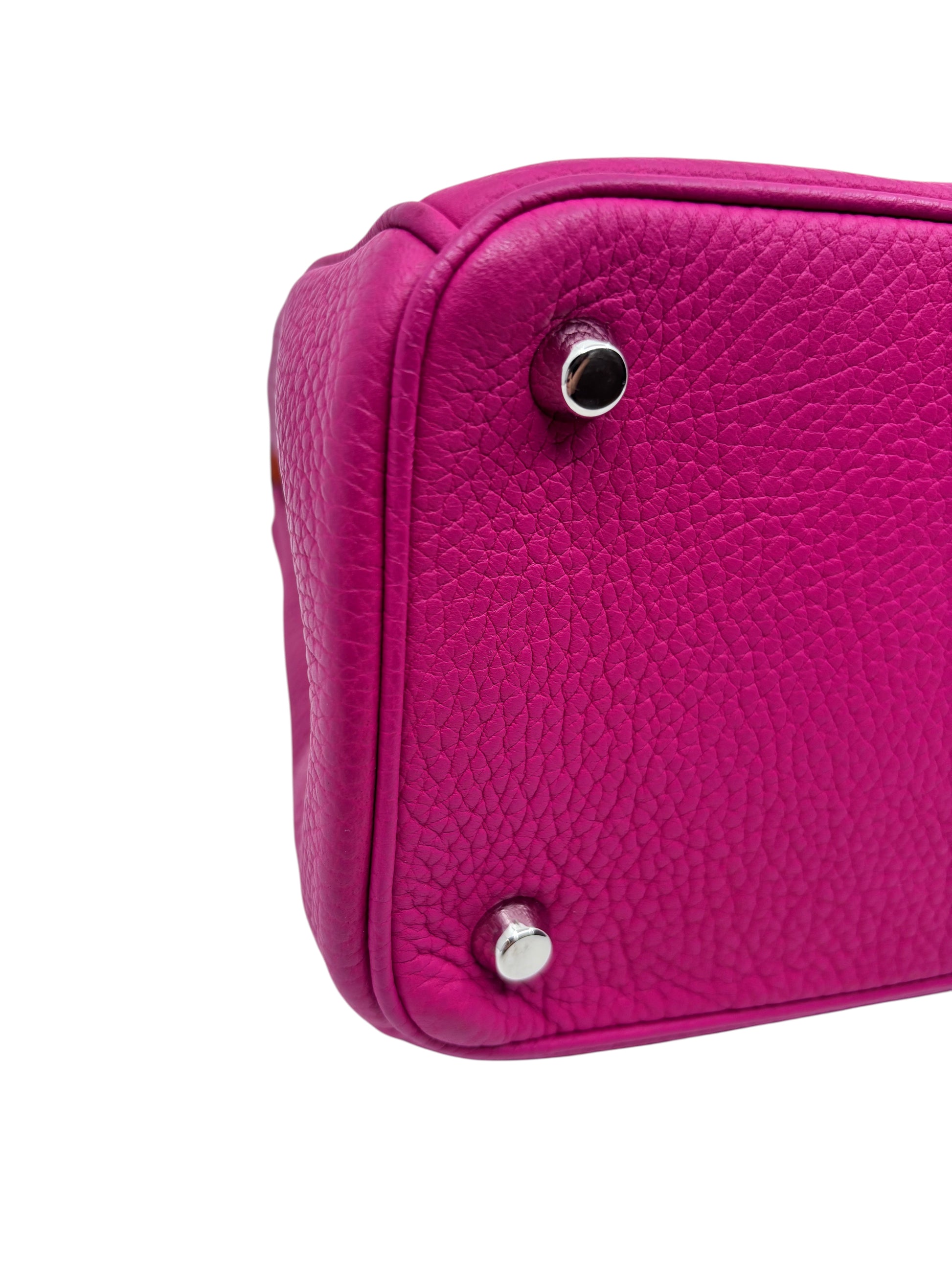 Posh Purse Co. pink leather Dior Be Dior bag base with protective metal feet