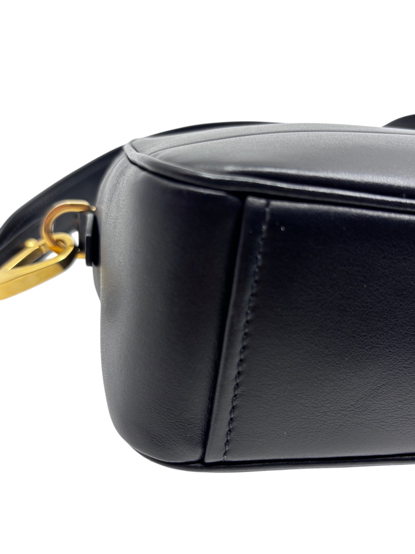 Posh Purse Co Prada Mirage camera bag in black leather with gold-tone hardware detail