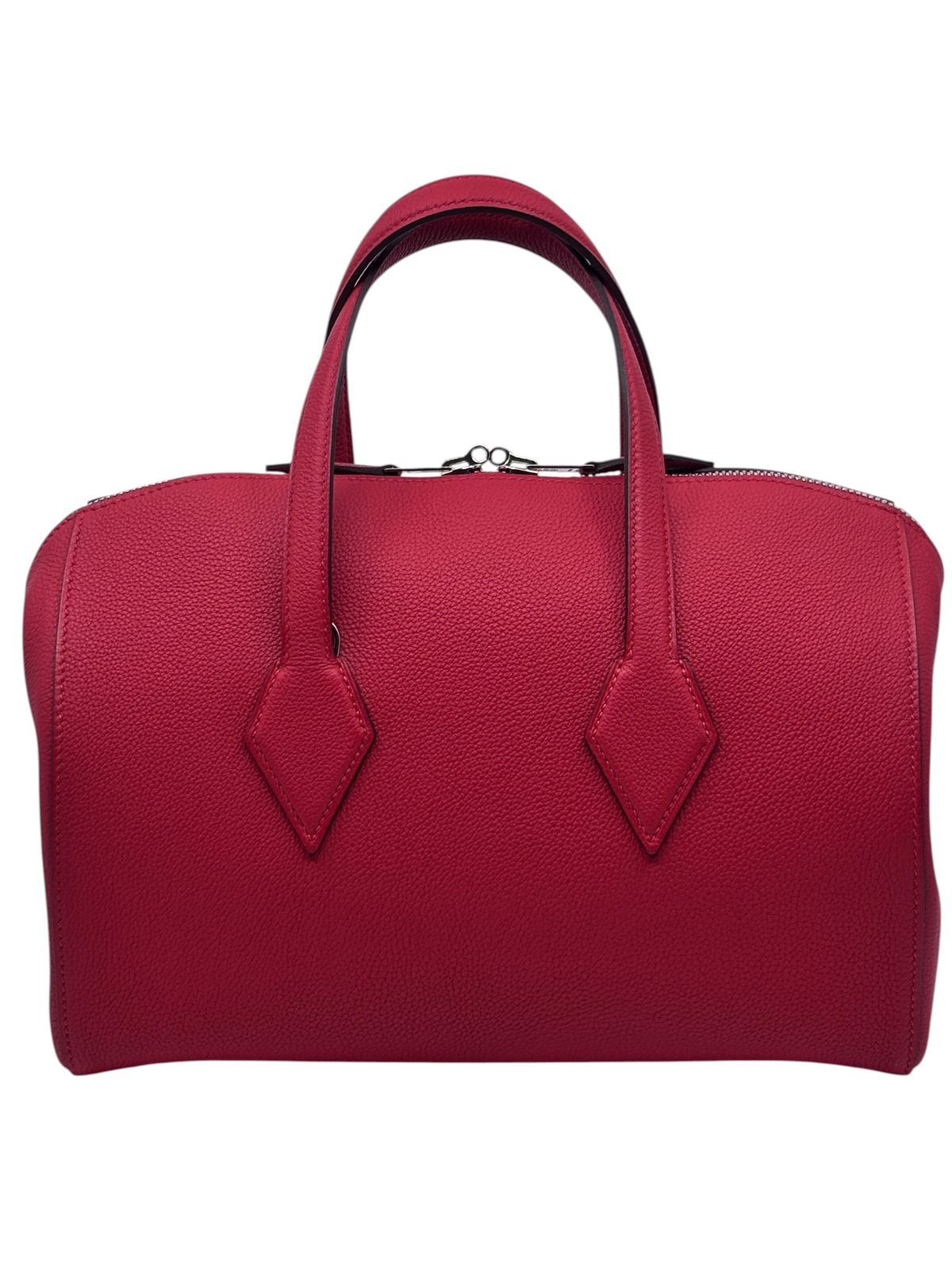 Posh Purse Co brand new red Hermès Petit Tour 24 handbag with structured silhouette and silver hardware